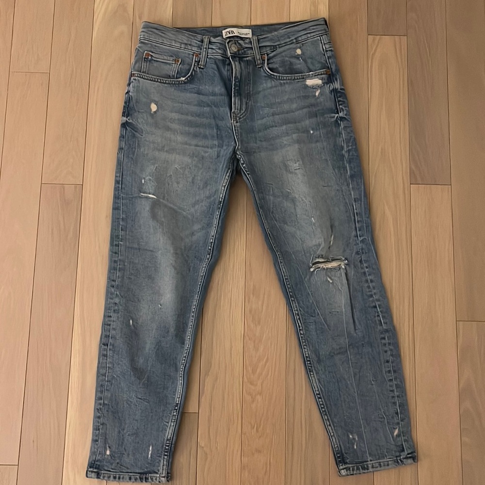 Zara Ripped Knee Jeans
